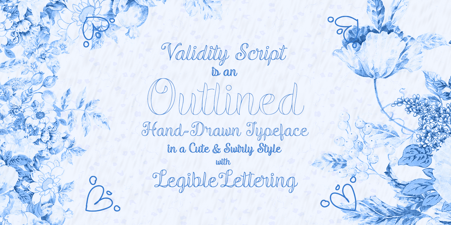 Beispiel einer Validity Script Italic-Schriftart